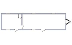 43x10 office trailer floorplan